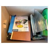 Mixed Office School Supply Box Binders Folders Sleeves Envelopes