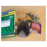 Mixed Office School Supply Box Binders Folders Sleeves Envelopes