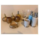 Assorted Bathroom Accessory Lot Dispensers Tumblers Vase Nicole Miller