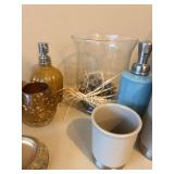 Assorted Bathroom Accessory Lot Dispensers Tumblers Vase Nicole Miller