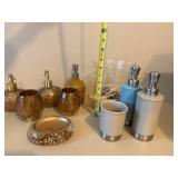 Assorted Bathroom Accessory Lot Dispensers Tumblers Vase Nicole Miller