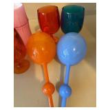 Vintage Plastic Drinkware Lot Tupperware Tumblers Goblets Mixed Colors