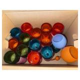Vintage Plastic Drinkware Lot Tupperware Tumblers Goblets Mixed Colors