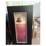Somerset Framed Tree Landscape Wall Art Print 33 x 16 Rustic Decor