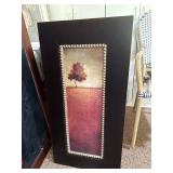 Somerset Framed Tree Landscape Wall Art Print 33 x 16 Rustic Decor