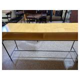 Maple Parsons Sofa Table Metal Base Console Table