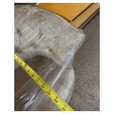 Pier 1 Tufted Upholstered Loveseat Barrel Back Beige 57x31x36