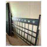 Room & Board Parsons Full Platform Bed Jamie Flower Natural Steel
