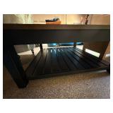 Ethan Allen William Square Coffee Table English Toffee 40in Good