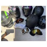 Snowmobile Ski Helmet & Goggle Assortment Arctic Cat Scott 9 Pc
