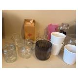 Assorted Glass Vases Jars Planters Home Decor Lot Mixed Styles