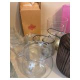 Assorted Glass Vases Jars Planters Home Decor Lot Mixed Styles