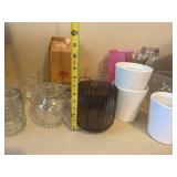 Assorted Glass Vases Jars Planters Home Decor Lot Mixed Styles