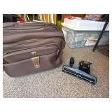 London Fog Rolling Carry-On Luggage Brown Softside Multi Pocket Bag