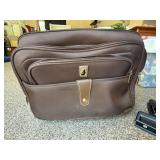 London Fog Rolling Carry-On Luggage Brown Softside Multi Pocket Bag