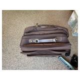 London Fog Rolling Carry-On Luggage Brown Softside Multi Pocket Bag