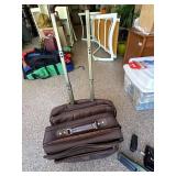 London Fog Rolling Carry-On Luggage Brown Softside Multi Pocket Bag