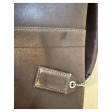 Coach Leather Messenger Briefcase Brown Shoulder Bag Top Handle