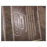 Coach Leather Messenger Briefcase Brown Shoulder Bag Top Handle