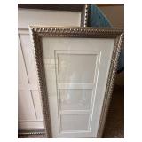 Set of 3 Ornate Silver/Gold Champagne Finish Picture Frames w Mats Nash Framing Large Missing Glass