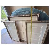 Set of 3 Ornate Silver/Gold Champagne Finish Picture Frames w Mats Nash Framing Large Missing Glass