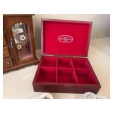 4 Decorative Trinket & Jewelry Boxes Wood Porcelain Glass Mixed