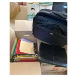 Dell Laptop Bag Office Supply Lot w/ Portfolio Binders VAIO Keyboard