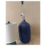 3 Table Lamps Lot Blue Glass Mosaic Accent Lamps Mixed Styles