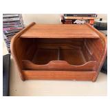 Assorted Music CD Lot with Wooden Roll Top Storage Cabinet Organizer