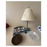 Table Lamp & Decorative Home Decor Group Art Glass Dish Book Vase