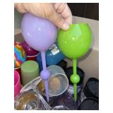 Assorted Plastic Drinkware Lot Stemless Wine Cups Tumblers Travel Mug