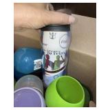 Assorted Plastic Drinkware Lot Stemless Wine Cups Tumblers Travel Mug