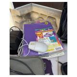 Mixed Electronics Office Supply Lot Odyssey II Globe Bag Headphones