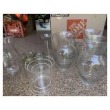 Assorted Clear Glass Vase Centerpiece Lot Cylinders Mason Jar Decor