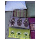 Set of 6 Decorative Throw Pillows Mixed Patterns Assorted Colors