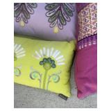 Set of 6 Decorative Throw Pillows Mixed Patterns Assorted Colors