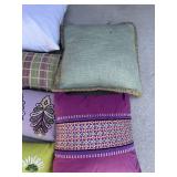 Set of 6 Decorative Throw Pillows Mixed Patterns Assorted Colors