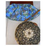 3 Pc Novelty Handbag Lot Wooden Frame Woven Shell Boho Bags