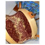 3 Pc Novelty Handbag Lot Wooden Frame Woven Shell Boho Bags