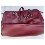Kate Spade Pebbled Leather Tote & Zip Wallet Burgundy See Photos