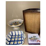 Ceramica Nova Deruta Pedestal Centerpiece Bowl Hand Painted Italy
