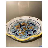 Ceramica Nova Deruta Pedestal Centerpiece Bowl Hand Painted Italy