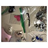 Mixed Costume Jewelry Lot Earrings Bracelets Pins Charms Vintage Modern