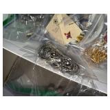 Mixed Costume Jewelry Lot Earrings Bracelets Pins Charms Vintage Modern