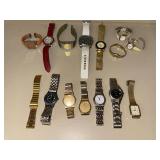 Assorted Wristwatch Lot Pulsar Lorus Quartz Men Women 15 Pc Mixed