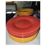 Assorted Colorful Ceramic Dinnerware Lot Plates Bowls Mugs Baskets