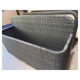 Frontgate Pool Storage Caddy Wicker Outdoor Organizer