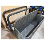Frontgate Pool Storage Caddy Wicker Outdoor Organizer