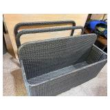 Frontgate Pool Storage Caddy Wicker Outdoor Organizer