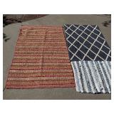 Three Area Rugs as seen in photo
